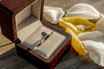 Beautiful proposal ring with a diamond