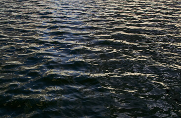 The wave surface on the lake