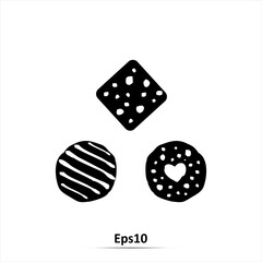 Cookies icon. Vector Illustration. Eps10