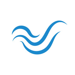 Obraz premium Water wave symbol vector illustration design.