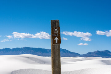 Post for Campsite in White Sands