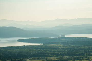 Golder hour over Lake Champlain