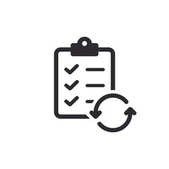 Tasks history. Clipboard icon. Task done. Project completed. Worksheet sign. Survey. Reset icon. Vector timer. Countdown icon. Reuse icon. Data exchange. Repeat. Reload. Start over. Extra options. 