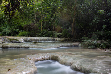 Wangkanlueang Waterfall Oasis of Lopburi in Thailand.