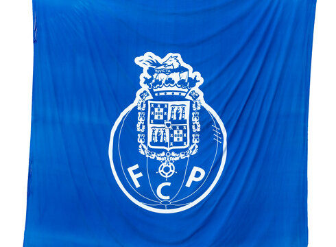 Bandeira do Futebol Clube do Porto, FCP,  em azul e branco,