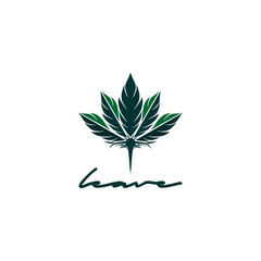 Cannabis leaf logo design inspiration