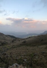 sunset in the mountains