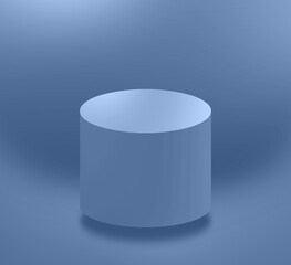 3d render of simple abstract circle podium template design