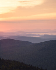 Fototapeta na wymiar Sunrise from Spruce Mt.