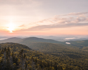 Fototapeta premium Sunrise from Spruce Mt.