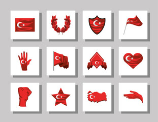 turkey flags various shapes