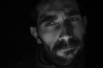 hombre expresando problemas con su rostro