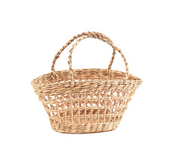 empty basket on white background