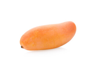 mango slice isolated on white background Clipping Path