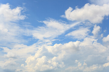 blue sky with white cloud landscape background
