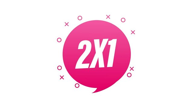 2X1 Half Price Commercial Tag. Illustration.