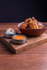 Chiken fry on a peruvian restaurant