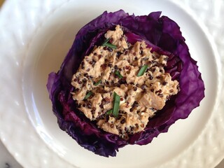 cabbage quinoa tuna wrap