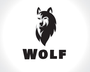 head wolf front view drawing art logo design illustration inspiration