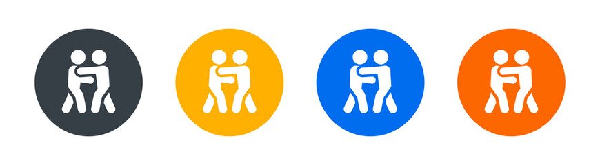 People hugging icon vector illustration. Human relationship.