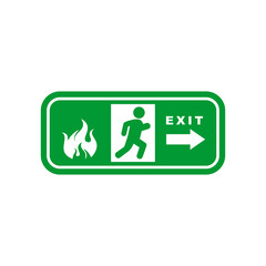 emergency exit sign icon vector symbol