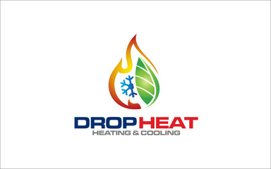 Illustration graphic vector of plumbing, heating and cooling service Logo Design template