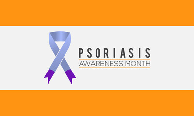 Psoriasis Awareness month Vector Banner Template Observed On August