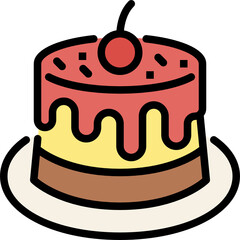 pudding color outline icon