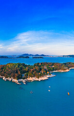 Fototapeta premium Aerial view of dongshanyu Island, Zhangzhou City, Fujian Province, China