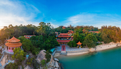 Aerial view of dongshanyu Island, Zhangzhou City, Fujian Province, China
