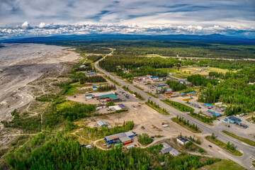 Aerial View of Delta Junction, Alaska in Summer