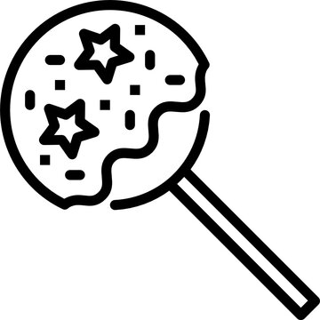 Cake Pop Outline Icon