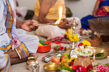 Oil lamp, rituals, Diwali , Hindu festival , royal Rajasthan, India	