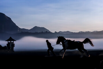 morning view of Bromo Tengger Semeru National PArk, East Java, Indonesia