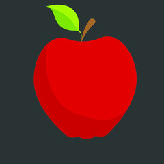 red apple illustration