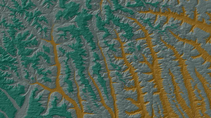 Gold and Gray Digital Elevation Model in Angola