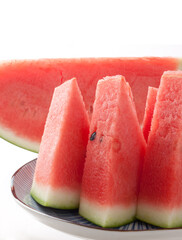 スイカ　　カット　白バック