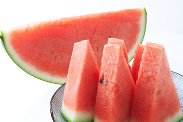 スイカ　　カット　白バック
