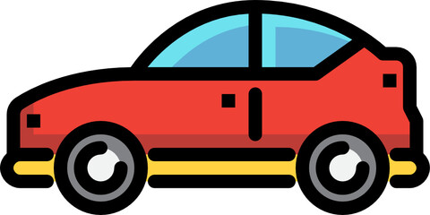 eco car color outline icon