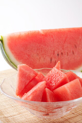 スイカ　　カット　白バック　