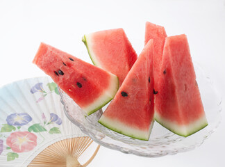 スイカ　　カット　白バック　