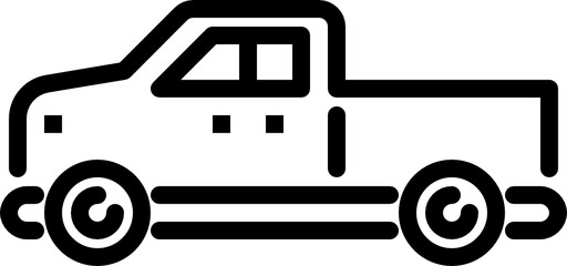 pickup truck outline icon