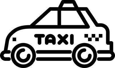 taxi outline icon