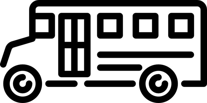 school bus outline icon