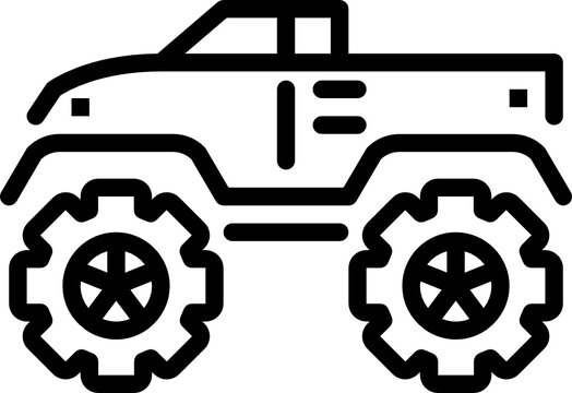 Monster Truck Outline Icon