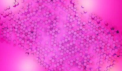 3D rendered geometric hexagons grouped together like a honeycomb. illustration of print technology concept beautiful texture dark background illustration