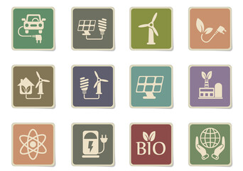 Alternative energetics icon set