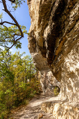 Autumn nature walks through the mountain canyon.