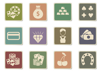Casino icon set