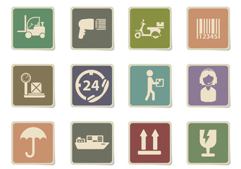 Delivery service icon set